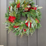 Red Peony & Eucalyptus Winter Wreath – Elegant Holiday Door Decor | - TwoInspireYou