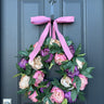 Pink & Purple Peony Floral Wreath with Greenery - TwoInspireYou