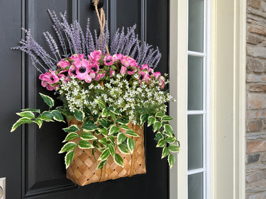 Lavender Garden Basket Wreath - TwoInspireYou
