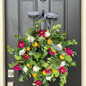 Summer Lemon and Magenta Clematis Front Door Wreath - TwoInspireYou