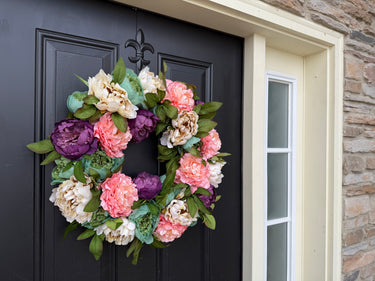 Peony Spring Wreaths for Front Door Outside - TwoInspireYou