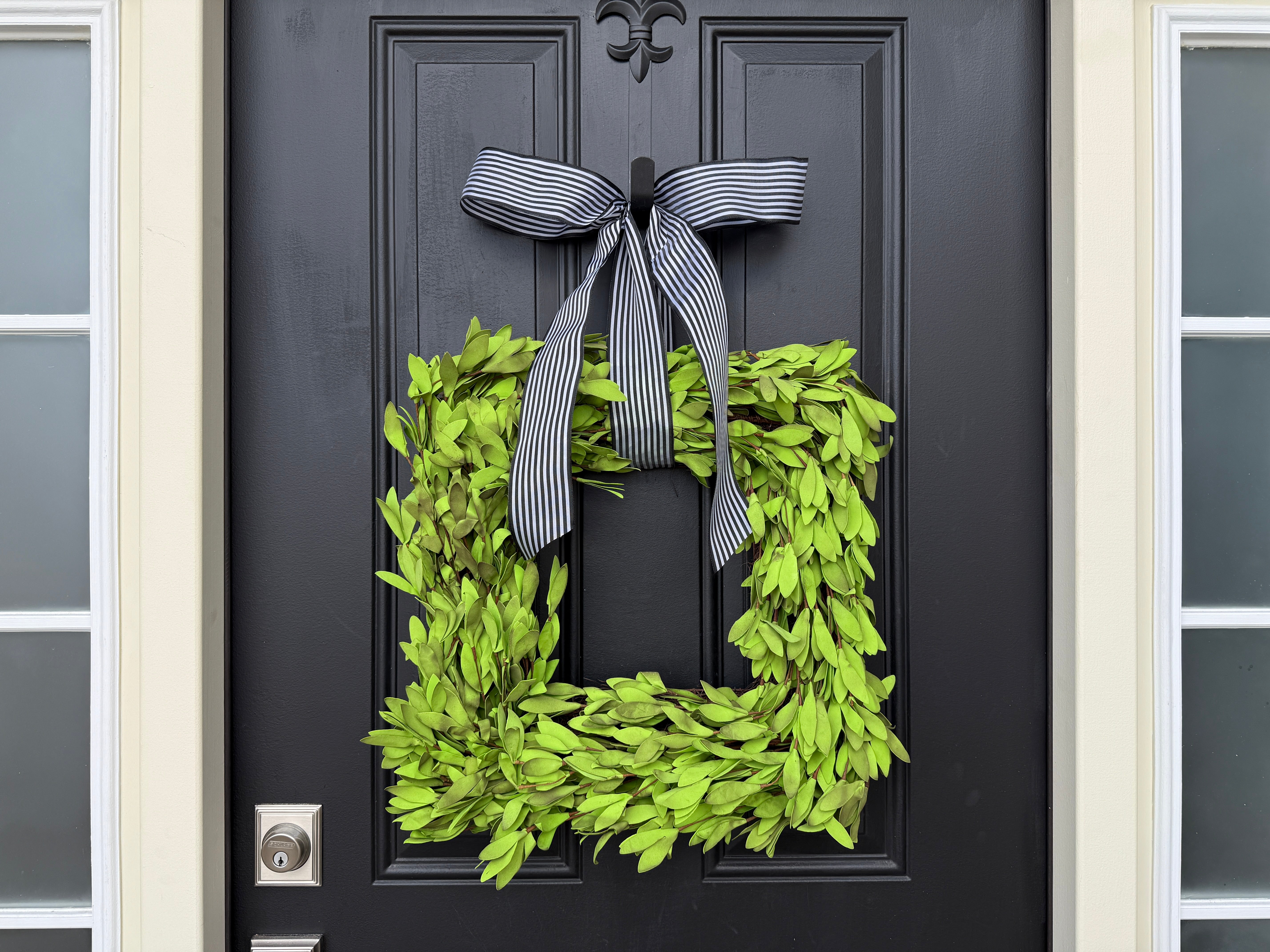 Square Boxwood Wreath for All Seasons