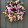 Pink Bubblegum Peony Wreath – Spring Wreath with Lush Peony Leaves - TwoInspireYou
