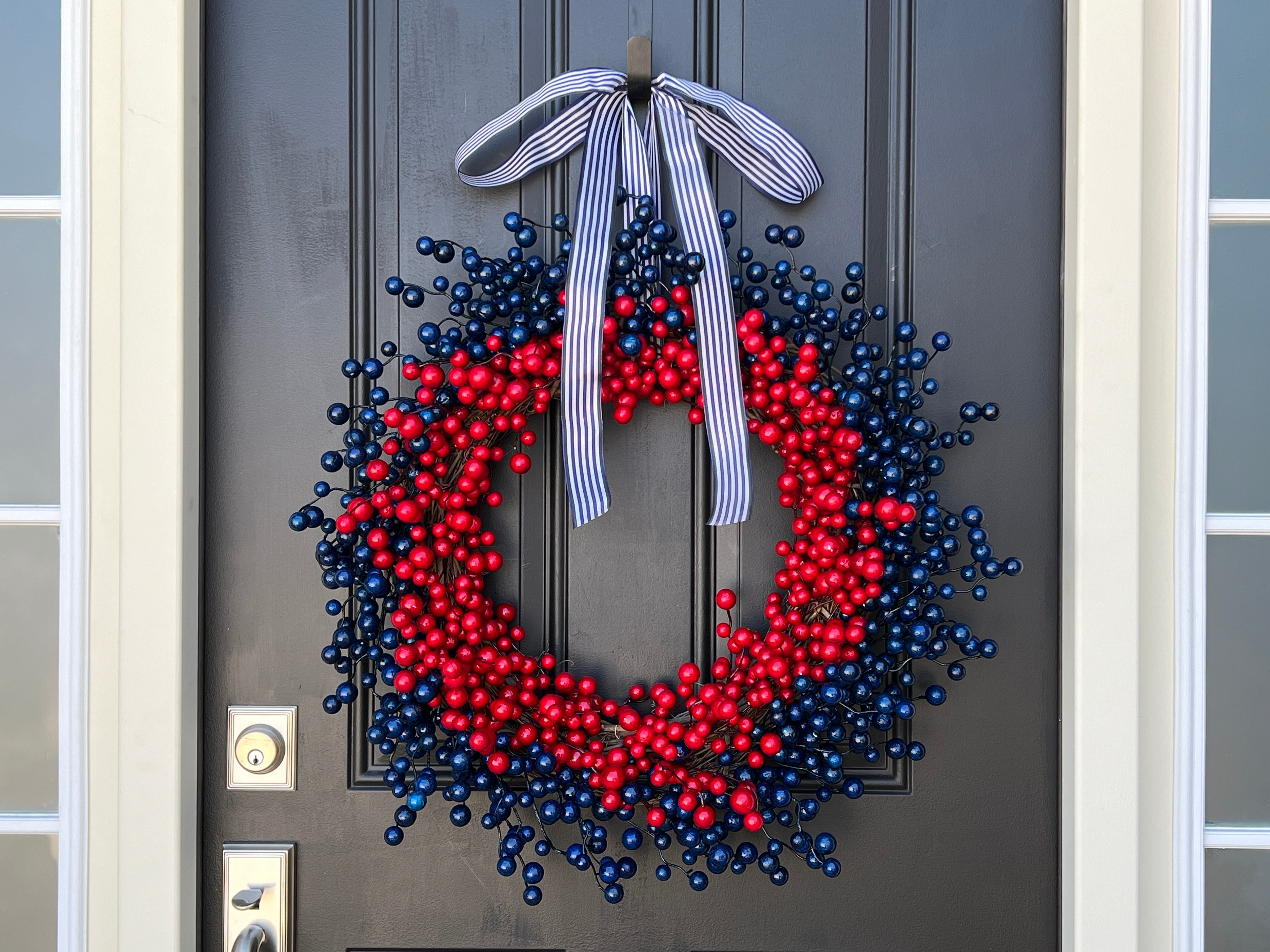 Patriotic Red and Blue Berry Wreath