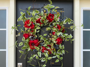 Patriotic Red and Blue Vine Wreath - TwoInspireYou