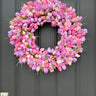 Pink and Purple Tulip Wreath - Spring Tulip Wreath for Front Door - TwoInspireYou