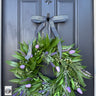 Lavender Tulip Wreath - Natural Touch Lavender Tulip Wreath for Front Door - TwoInspireYou