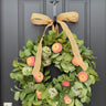 Georgia Peaches Spring Wreath | Handcrafted Peach Door Wreath - TwoInspireYou