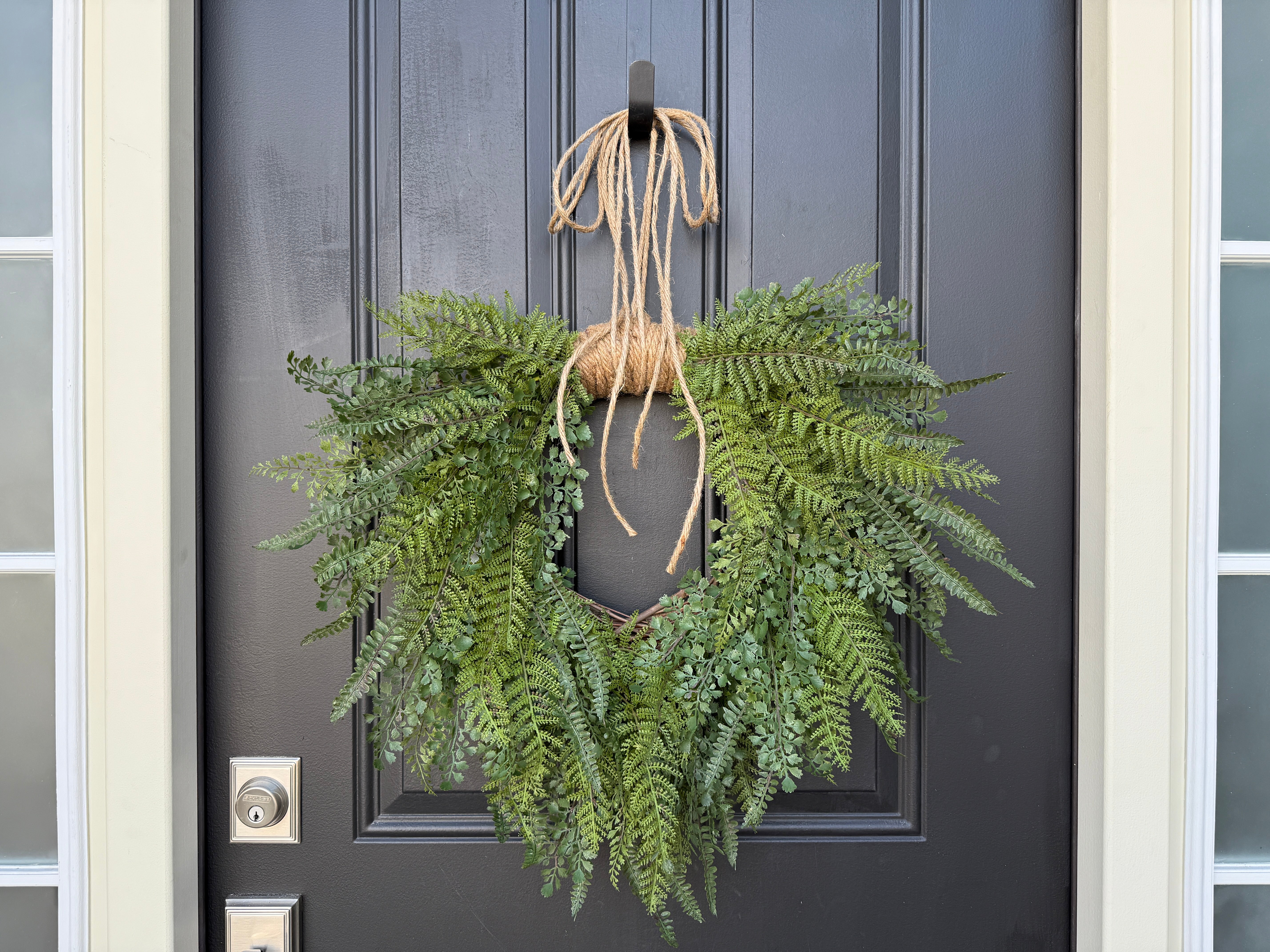 Cascading Fern Wreath - Year Round Fern Wreath Door Hanging