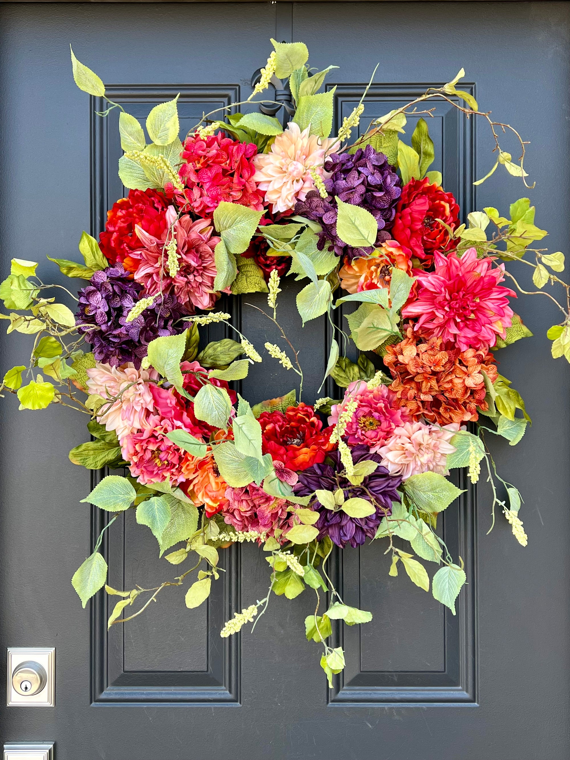 Summer Door Wreath, Bright, Bold and Beautiful Wreath for Summer, Trending Wreaths,