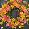 Front Door Gerbera Daisy Wreath - TwoInspireYou