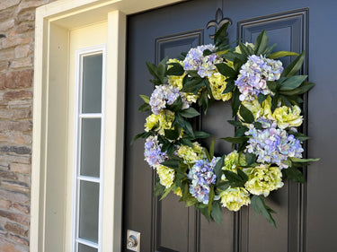 Summer Beach Cottage Purple Hydrangea Wreath - TwoInspireYou