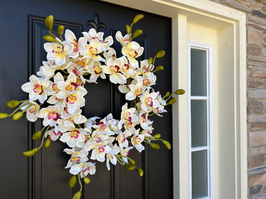 Summer White Orchid Wreath - TwoInspireYou