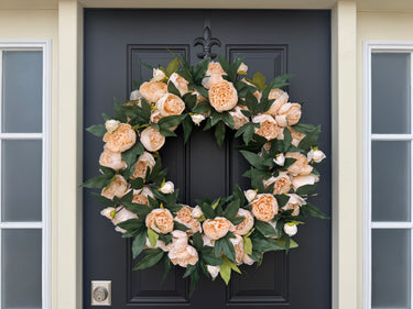 Large Cream Peony Wreath