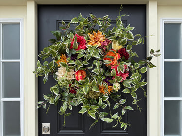Spring Floral Wreath for Front Door - Bold and Beautiful Decor for Large Door - TwoInspireYou