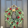 Farmhouse Christmas Berry Wreath - TwoInspireYou