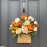 Coffee and Cream Peony Door Basket – Warm Spring Floral Decor - TwoInspireYou