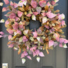 Autumn Foliage Wreath with Purple and Gold Leaves - TwoInspireYou