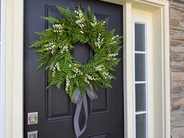 Lily of the Valley Fern Spring Wreath - TwoInspireYou