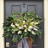 Cream Hyacinth and Wildflower Cottage Door Basket - TwoInspireYou