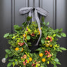 Lemon and crabapple boxwood wreath for front door 
