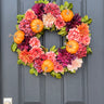 Pumpkin Harvest Wreath with Peonies and Dahlias - TwoInspireYou