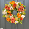 Crisp Autumn Hydrangea & Green Pumpkin Wreath - TwoInspireYou