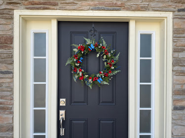 Patriotic Butterfly Americana Front Door Wreath