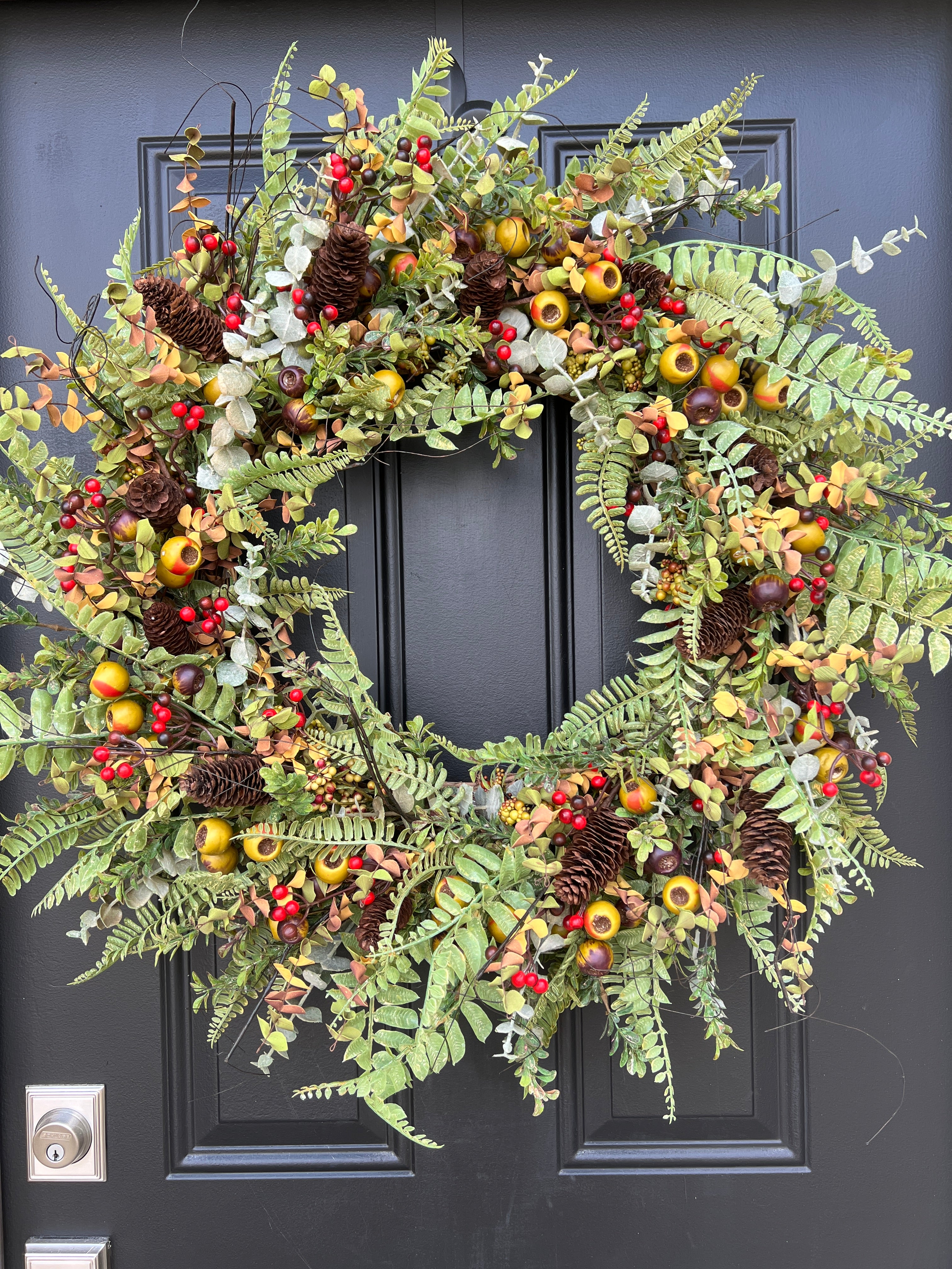 Woodland Fall Bittersweet and Fern Wreath