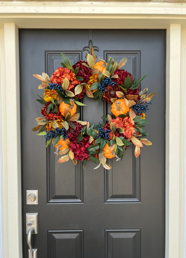 Cornucopia Thanksgiving Wreath - TwoInspireYou