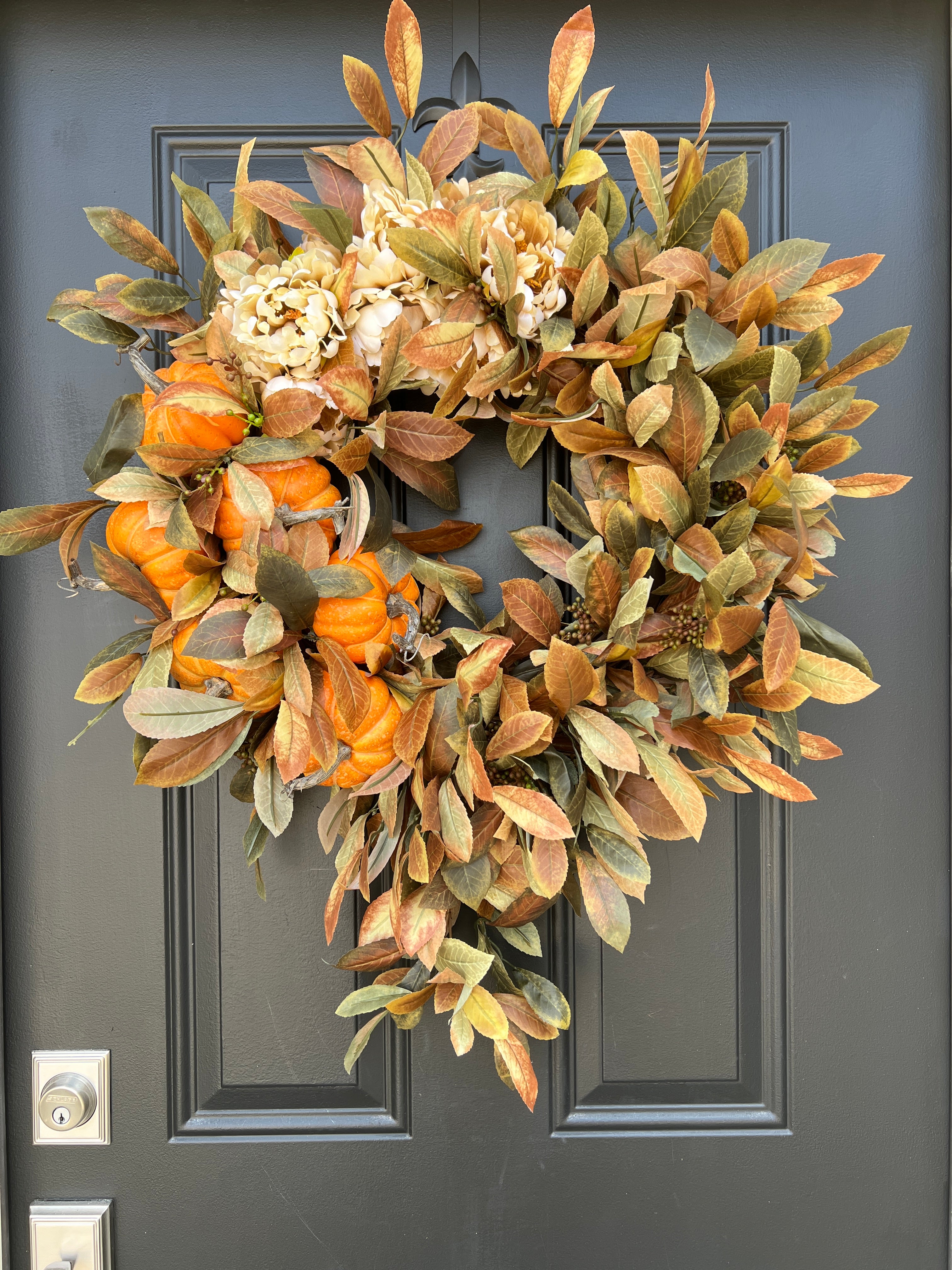 Abundance of Blessings Fall Teardrop Wreath