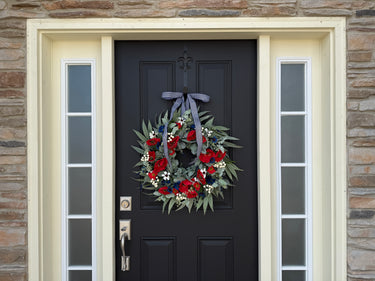 Patriotic Poppy Americana Front Door Wreath