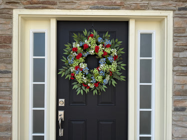 Patriotic Poppy Americana Front Door Wreath