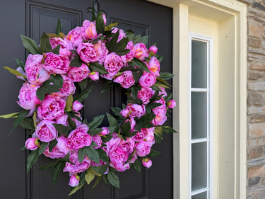 Summer Pink Peony Wreath