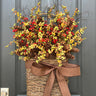 Bittersweet Fall Basket Wreath - TwoInspireYou