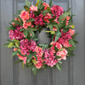 Berry-Toned Fall Floral Wreath – 24" Autumn Door Accent - TwoInspireYou