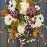 Elegant Fall Wreath with Pumpkins, Hydrangea, Sunflower & Berries - TwoInspireYou