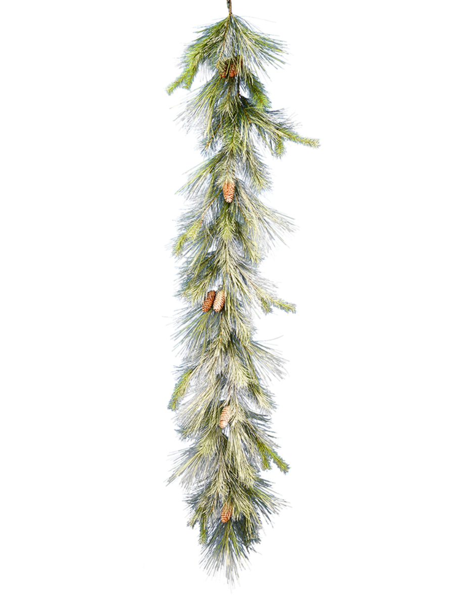 Frosted Myers Pine and Pinecone Garland