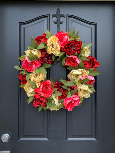 Adoring Valentine's Day Peony Wreath - TwoInspireYou