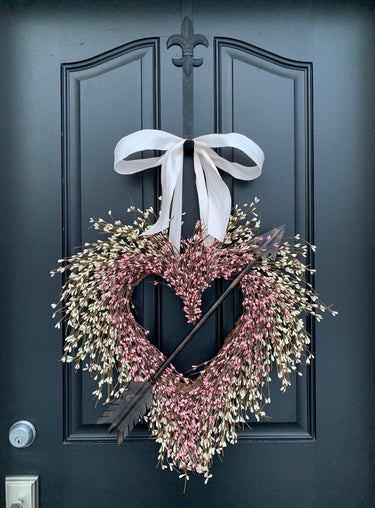 Cupid's Arrow Berry Heart Wreath - TwoInspireYou