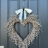 Cream Berry Heart Wreath - TwoInspireYou