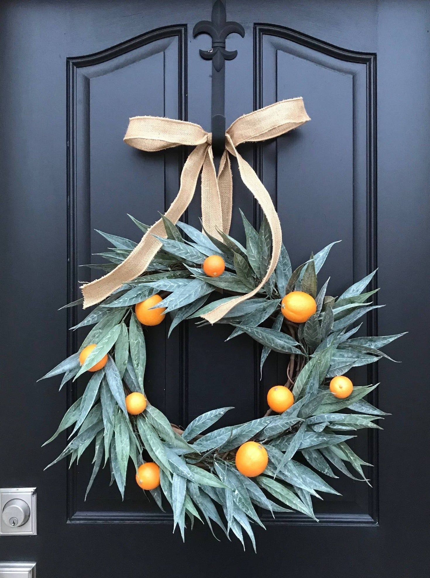 Modern Orange Wreath with Bayleaf