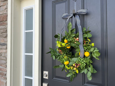 Fresh Farmhouse Lemon and Crabapple Wreath - TwoInspireYou