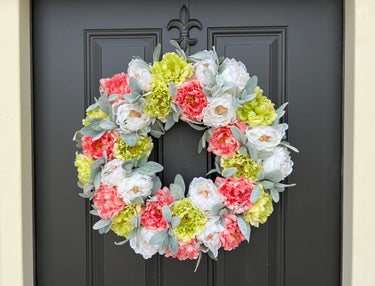 Spring Peony Garden Wreath - TwoInspireYou