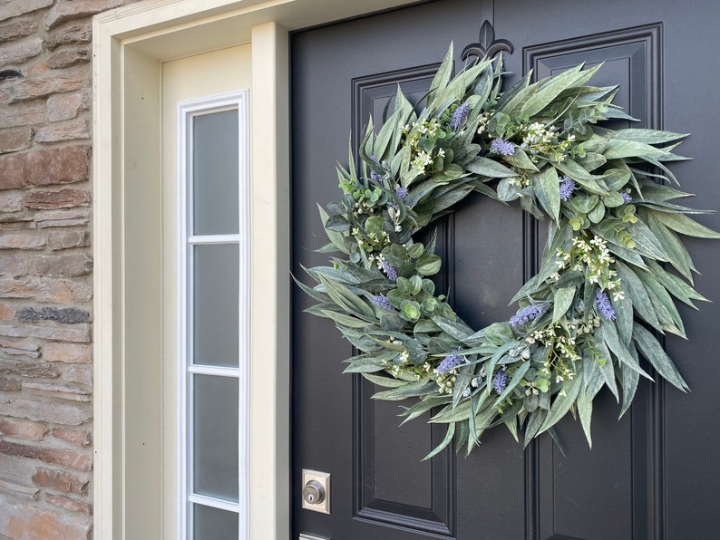 Lavender Farmhouse Bay Leaf Wreath