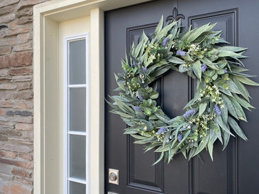 Lavender Farmhouse Bay Leaf Wreath - TwoInspireYou