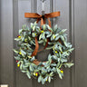 Olive Leaf Wreath with Brown Linen