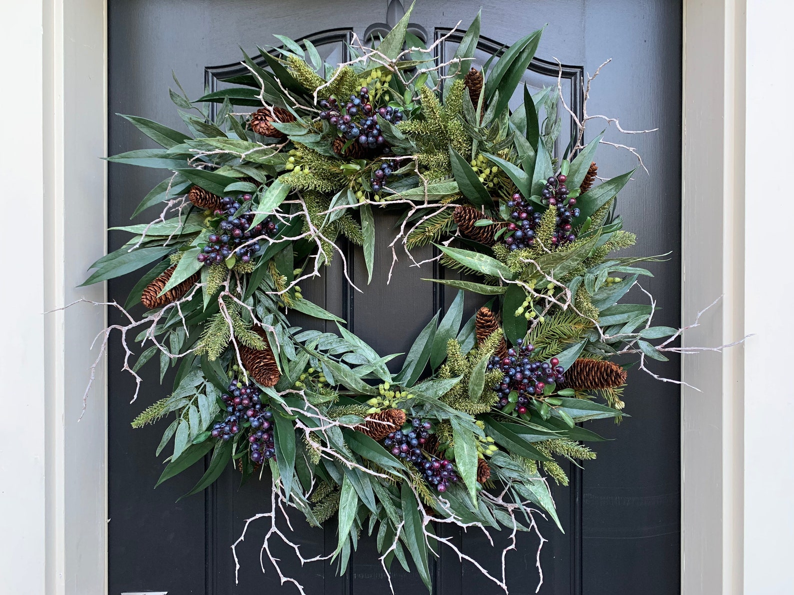 Winter Forest Wreath for Front Door