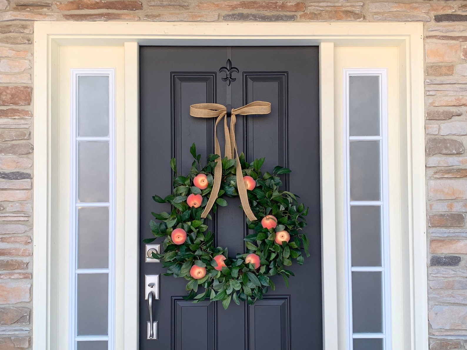 Peach Fuzz Country Wreath