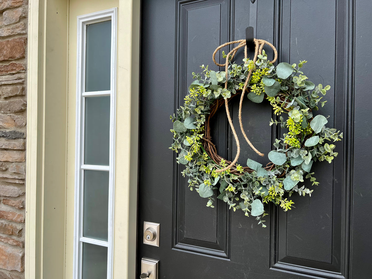 Eucalyptus Mini Wreath/Mini Wreath/Wreath/Year Round Wreath/Wreath with  Bow/Wreath with Roses/Rustic Wreath/Farmhouse Wreath/Indoor Wreath